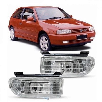 Farol gol volkswagen de 1995 a 1999 lado esquerdo auxiliar lente de policarbonato lisa