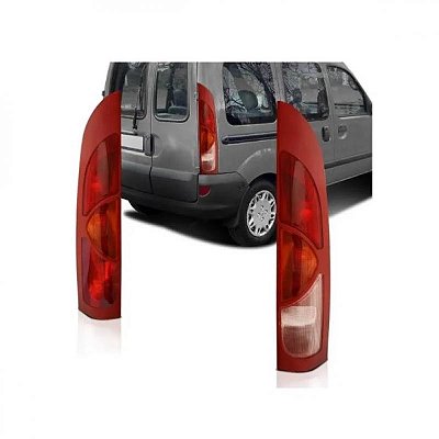 Lanterna kangoo renault de 1998 a 2007 traseira lado direito máscara com borda vermelha versão passageiro