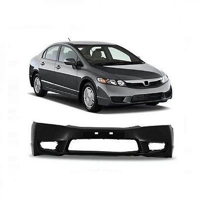 Para choque civic honda de 2009 a 2011 dianteiro com ressalto de placa