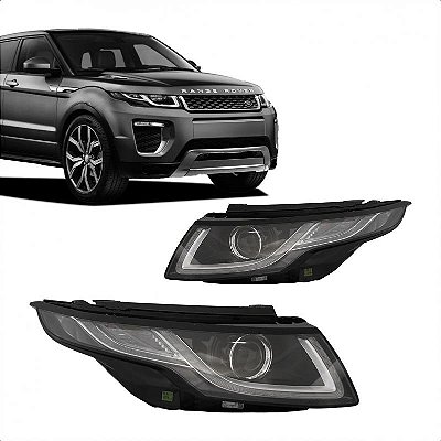 Farol evoque land rover de 2016 a 2019 lado direito com LED D3S 10 pinos