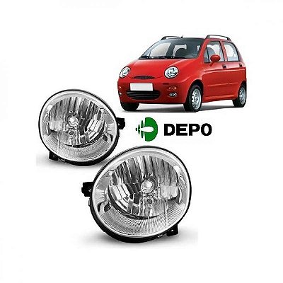 Farol qq chery de 2011 a 2016 lado esquerdo manual