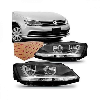 Farol jetta volkswagen de 2016 a 2018 lado esquerdo manual com LED