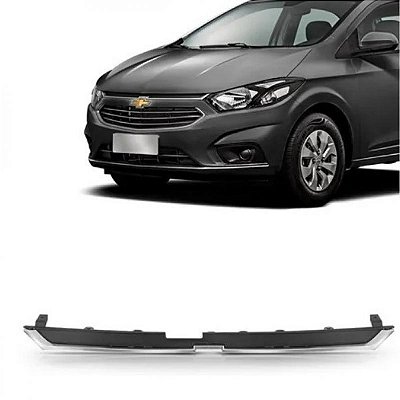 Grade do radiador onix e prisma chevrolet de 2017 a 2020 cromada versão LT suporte com furo