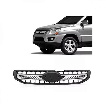 Grade do radiador sportage kia de 2009 a 2010 com friso cromado modelo cibie europeu