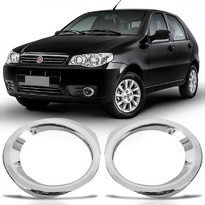 Moldura para choque palio fiat de 2009 a 2015 dianteira inferior cromada versão economy par