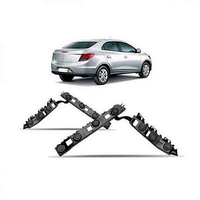 Suporte guia do para choque prisma chevrolet de 2013 a 2016 traseiro lado esquerdo