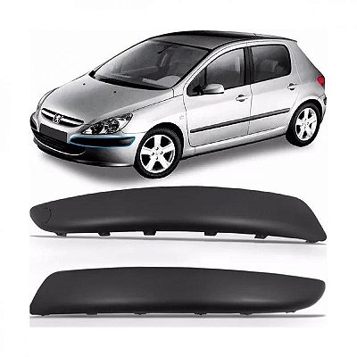 Moldura inferior para choque 307 peugeot de 2003 a 2006 dianteira lado esquerdo preta