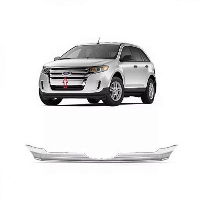 Moldura inferior para choque da grade do radiador edge ford de 2011 a 2014 central cromada