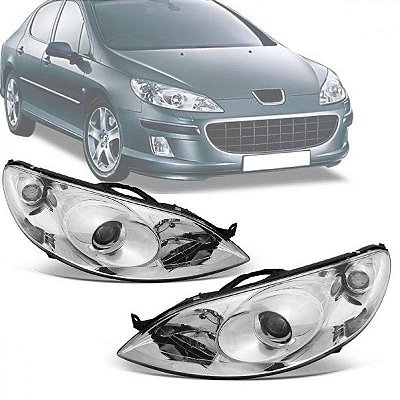 Farol 407 peugeot de 2006 a 2010 lado direito manual