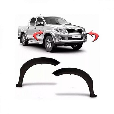 Moldura do vão da roda do paralama hilux toyota de 2012 a 2015 dianteira lado direito picape e sw4 sem presilhas