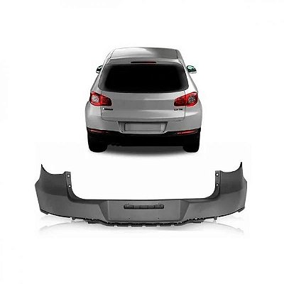 Para choque tiguan volkswagen de 2009 a 2011 traseiro preto liso