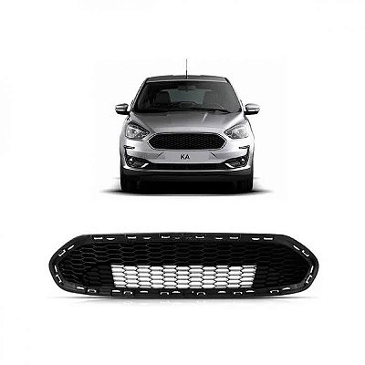 Grade do radiador ka ford de 2019 a 2022 preta tipo colmeia sem friso