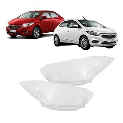 Lente de farol onix e prisma chevrolet de 2017 a 2020 lado direito