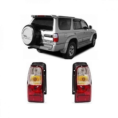 Lanterna hilux sw4 toyota de 1999 a 2004 traseira lado direito bicolor