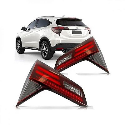Lanterna hrv honda de 2019 a 2021 traseira da mala lado esquerdo fumê com LED