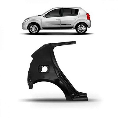 Lateral sandero renault de 2008 a 2014 traseira inferior lado direito