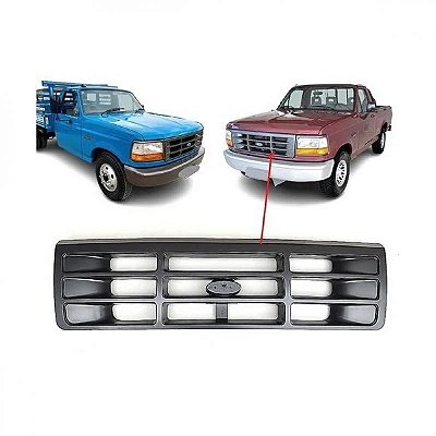 Grade do radiador f1000 ford de 1997 a 1998 cinza escuro