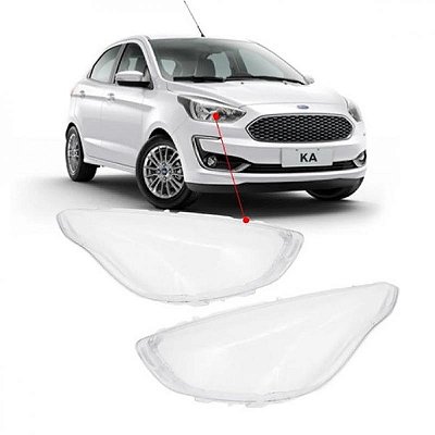 Lente do farol ka ford de 2019 a 2022 lado direito