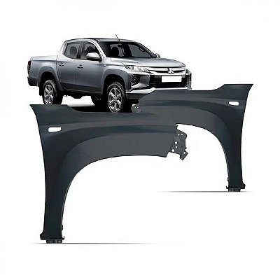 Para lama l200 triton mitsubishi de 2021 a 2025 lado esquerdo com furo