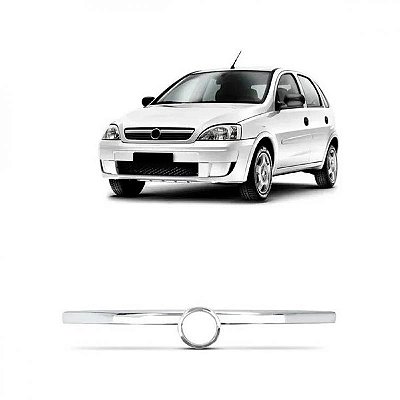 Moldura inferior da grade do para choque corsa chevrolet de 2008 a 2012 e montana chevrolet de 2008 a 2010 cromada