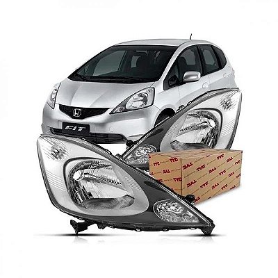 Farol fit honda de 2009 a 2012 lado direito manual sem soquete