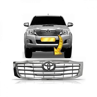 Grade do radiador hilux toyota de 2012 a 2015 cromada para caminhonete