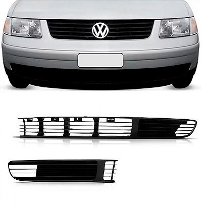 Grade do para choque passat volkswagen de 1997 a 2000 dianteira lado esquerdo preta maior