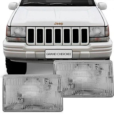 Farol cherokee jeep de 1993 a 1998 lado esquerdo policarbonato