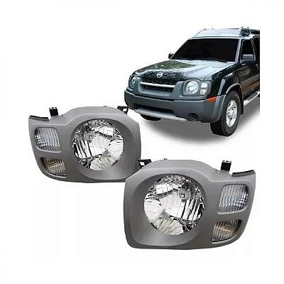 Moldura inferior para choque do farol xterra nissan de 2003 a 2008 lado esquerdo cinza