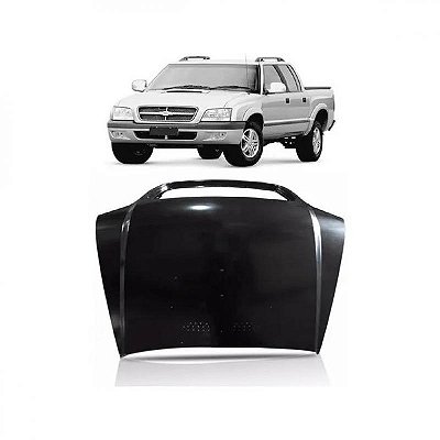 Capô s10 chevrolet de 2006 a 2008 pit bull com furo aplique sem furo moldura inferior para choque grade