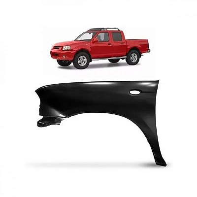 Para lama frontier nissan de 2001 a 2007 lado direito com furo para pisca sem furo para moldura inferior para choque