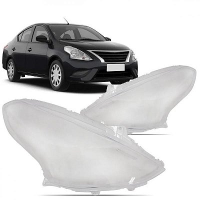 Lente de farol versa nissan de 2015 a 2021 lado esquerdo