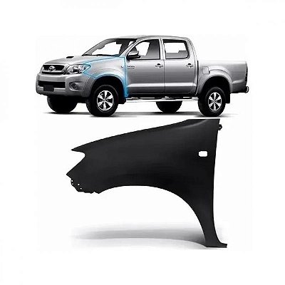 Para lama hilux toyota de 2005 a 2011 lado esquerdo picape sem furo para moldura inferior para choque