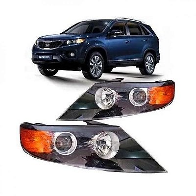 Farol sorento kia de 2010 a 2013 lado esquerdo manual sem entrada para xenon