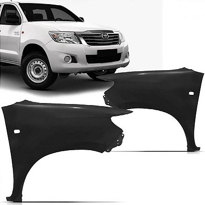 Para lama hilux toyota de 2012 a 2015 lado esquerdo picape sem furo para moldura e com furo para pisca