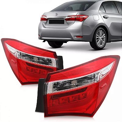 Lanterna corolla toyota de 2014 a 2017 traseira de canto lado direito com LED