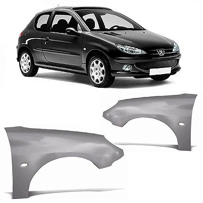 Para lama 206 peugeot de 1998 a 2010 lado esquerdo cinza