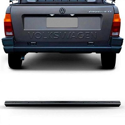 Para choque saveiro volkswagen de 1984 a 1992 traseiro preto fino com furo