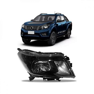 Farol frontier nissan de 2017 a 2025 lado esquerdo preto manual