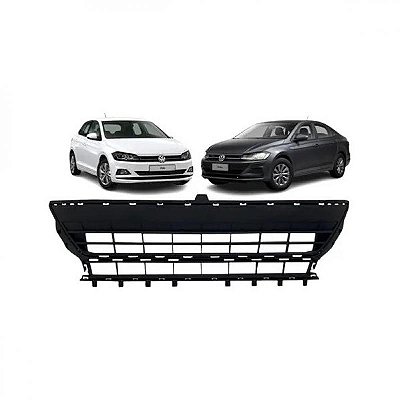 Grade de para choque polo e virtus volkswagen de 2018 a 2022 dianteira central