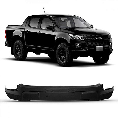 Para choque s10 chevrolet de 2021 a 2024 dianteiro inferior com spoiler sem furo para sensor