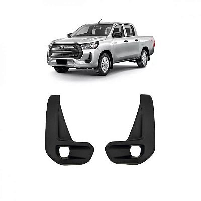 Grade do farol de milha hilux toyota de 2021 a 2025 lado esquerdo preto texturizado picape