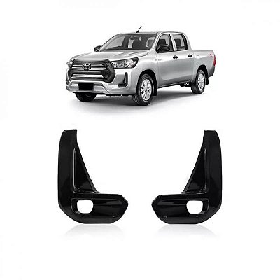 Grade do farol de milha hilux toyota de 2021 a 2025 lado esquerdo preto brilhante picape