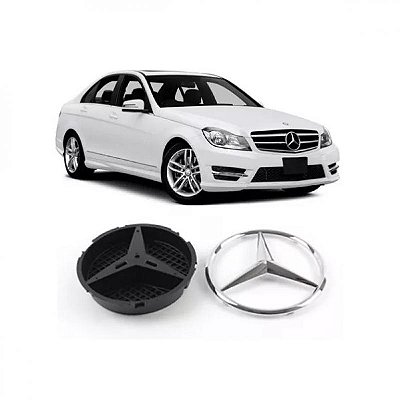 Emblema da grade do radiador c180 mercedes benz de 2012 a 2014 cromado com suporte