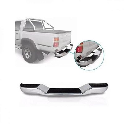 Para choque hilux toyota de 1992 a 2015 traseiro cromado completo