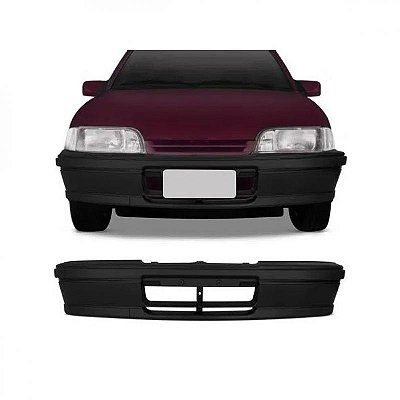 Para choque monza chevrolet de 1991 a 1996 dianteiro preto texturizado sem pisca com furo e com friso cromado com alma de ferro sem furo para auxiliar