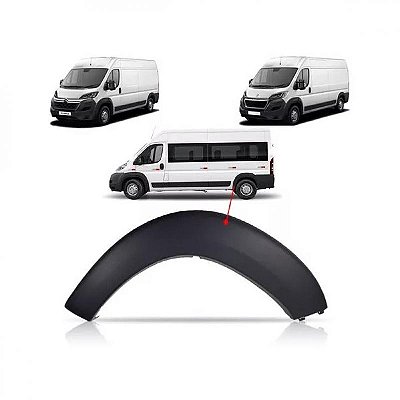 Vão moldura paralama ducato fiat e jumper citroën e boxer peugeot de 2018 a 2025 lado direito traseiro da roda