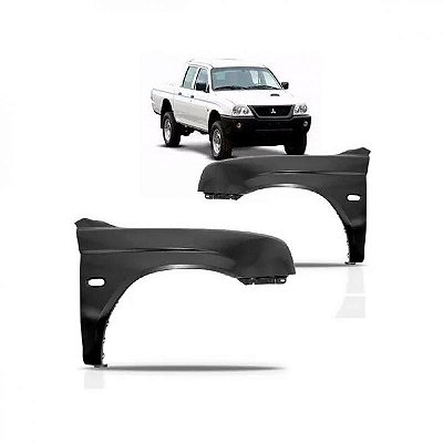 Paralama l200 mitsubishi de 2004 a 2012 lado esquerdo sport sem furo