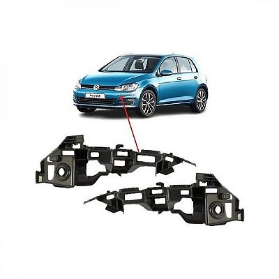 Suporte guia de para choque golf volkswagen de 2014 a 2020 dianteiro lado direito