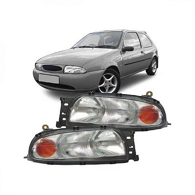 Farol fiesta ford de 1996 a 1999 lado esquerdo com pisca âmbar